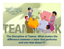 The Discipline of Teams: (PP Presentation)