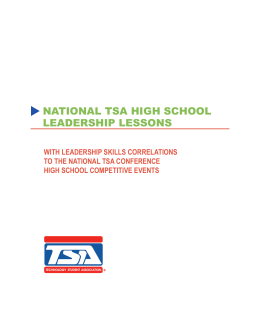 national tsa high school leadership lessons