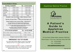 A Patient`s Guide to Appletree Medical Practice