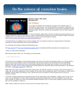 "Conscious Brains" - A Science Newsletter