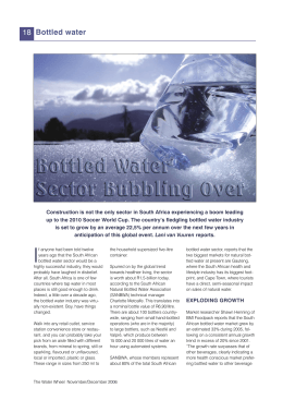 bottled water P18-21 - Water Research Commission