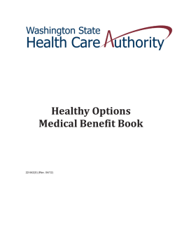 Healthy Options Medical Benefit Book