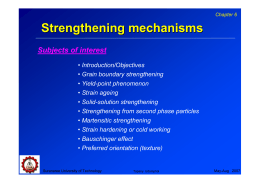 Strengthening mechanisms - Suranaree University of Technology