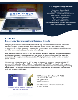 FTI ECRV Emergency Communications Response Vehicle