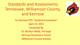 Standards and Assessments Tennessee and Kenrose
