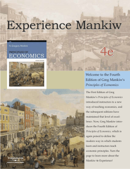the Fourth Edition of Greg Mankiw`s Principles of Economics