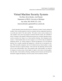 Virtual Machine Security Systems - EECS