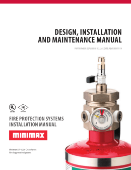 Minimax SSP 1230 Design, Installation, and Maintenance Manual