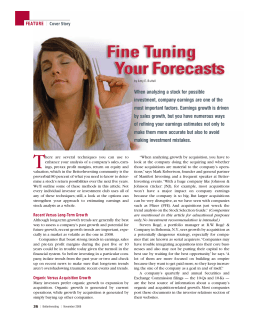 Better Investing Magazine: Fine Tuning Your Forecasts