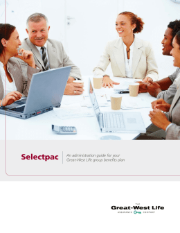 Selectpac An administration guide for your Great