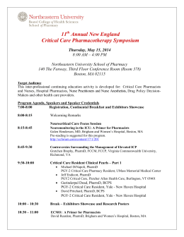 11th Annual New England Critical Care Pharmacotherapy Symposium
