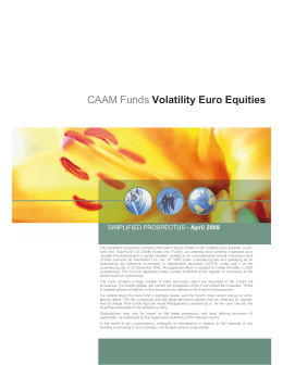 CAAM Funds Volatility Euro Equities