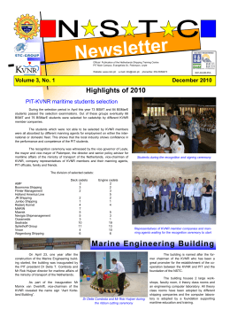 nstc newsletter volume 3 no. 1 - Netherlands Shipping Training