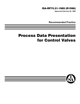 Process Data Presentation for Control Valves