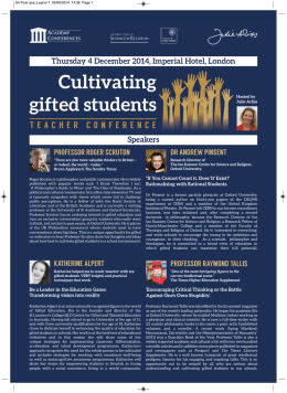 Cultivating gifted students