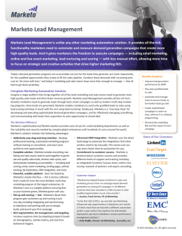 Marketo Lead Management