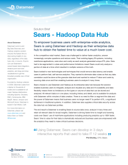 Sears - Hadoop Data Hub