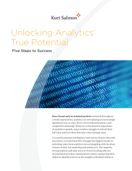 Unlocking Analytics` True Potential