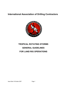 Tropical Rotating Storms Guidelines
