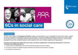 6Cs in social care guide and mapping