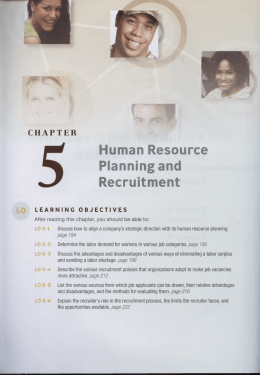 Human Resource Planning and Recruitment