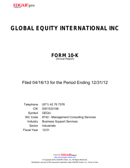 global equity international inc