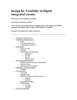 Design for Testability in Digital Integrated circuits