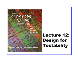 Lecture 12: Design for Testability