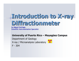Introduction to X-ray Diffractionmeter