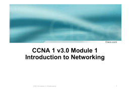 CCNA 1 v3.0 Module 1 Introduction to Networking