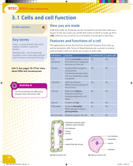 FREE Lesson 3.1 Cells and Cell Function (Student Book and