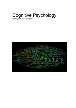 cognitive psychology - University of Sussex