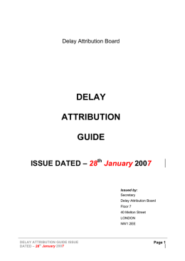 03 Delay Attribution Guide - 28 January 2007