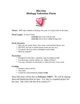 Bio-tine Biology Valentine Poem