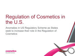 Regulation of Cosmetics in the US
