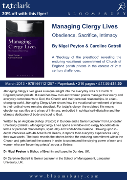 Managing Clergy Lives - The Diocese of Brechin