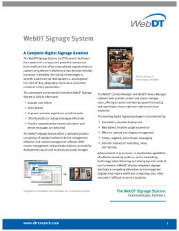 WebDT Signage System