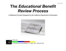 The Educational Benefit Review Process