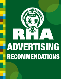 RECOMMENDATIONS - UO Residence Hall Association