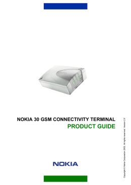 nokia 30 gsm connectivity terminal product guide