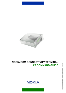 Nokia GSM Connectiivty Terminal AT Command Guide