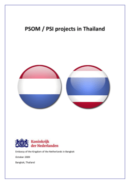 PSOM / PSI projects in Thailand