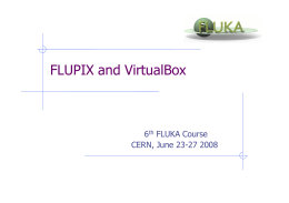 FLUPIX and VirtualBox - 6th Official FLUKA Course