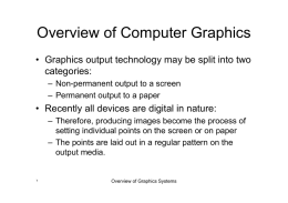 Overview of Computer Graphics