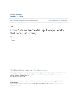 Recent Status of Trochoidal Type Compressors for - Purdue e-Pubs