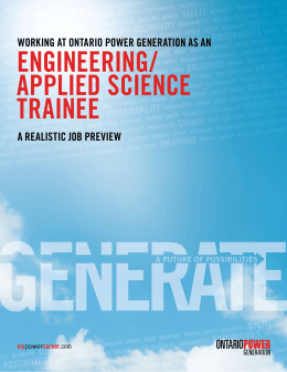 engineering/ applied science trainee