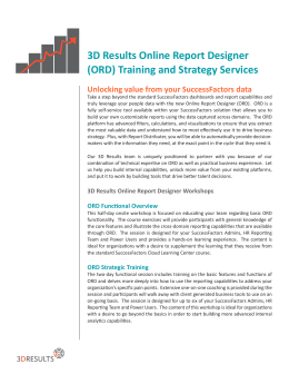 Online Report Designer Cut Sheet