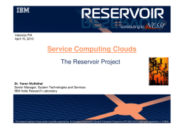 RESERVOIR project - European Future Internet Portal