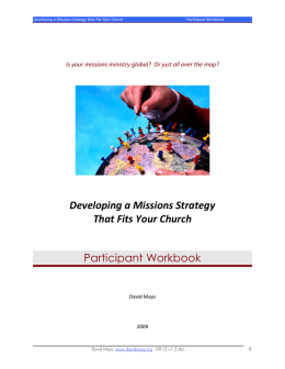 Developing a Missions Strategy That Fits Your Church