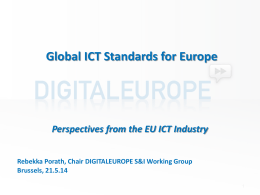 Global ICT Standards for Europe